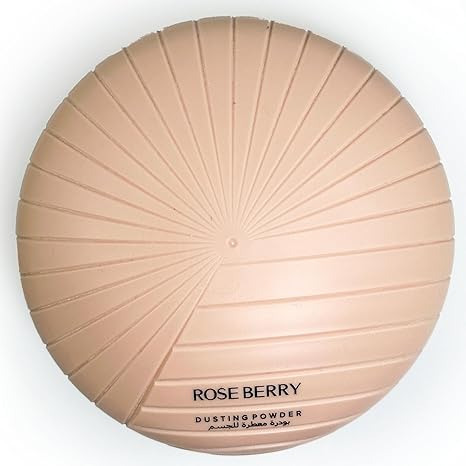 Rose Berry Luxury Dusting Powder – Silky Floral Body Powder with Puff (200g)