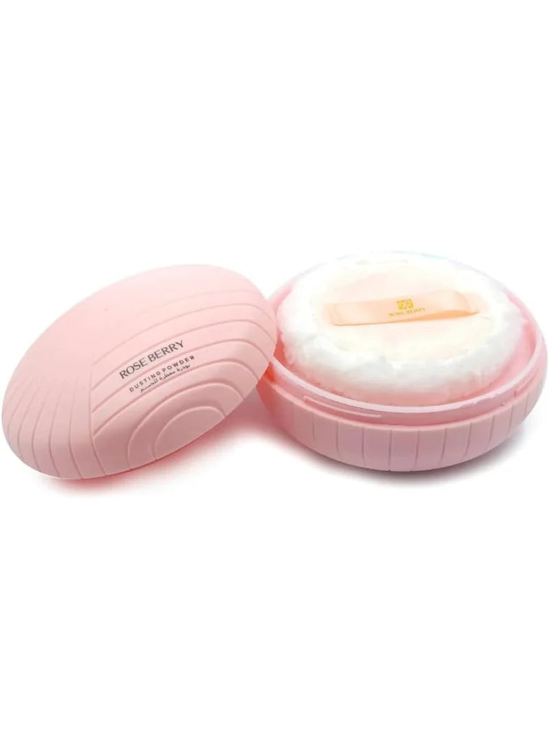 Rose Berry Luxury Dusting Powder – Silky Floral Body Powder with Puff (200g)