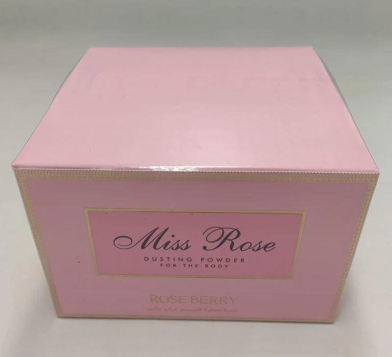 Rose Berry Luxury Dusting Powder – Silky Floral Body Powder with Puff (200g)