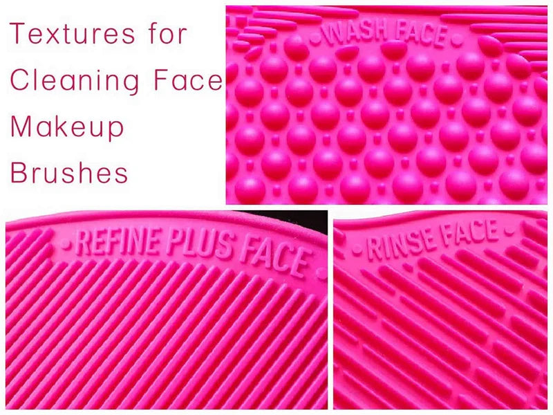Silicone Makeup Brush Cleaning Mat – Heart-Shaped Deep Cleansing Pad with Suction Cups